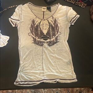 Harley-Davidson Women's Tee with Purple and Black Design